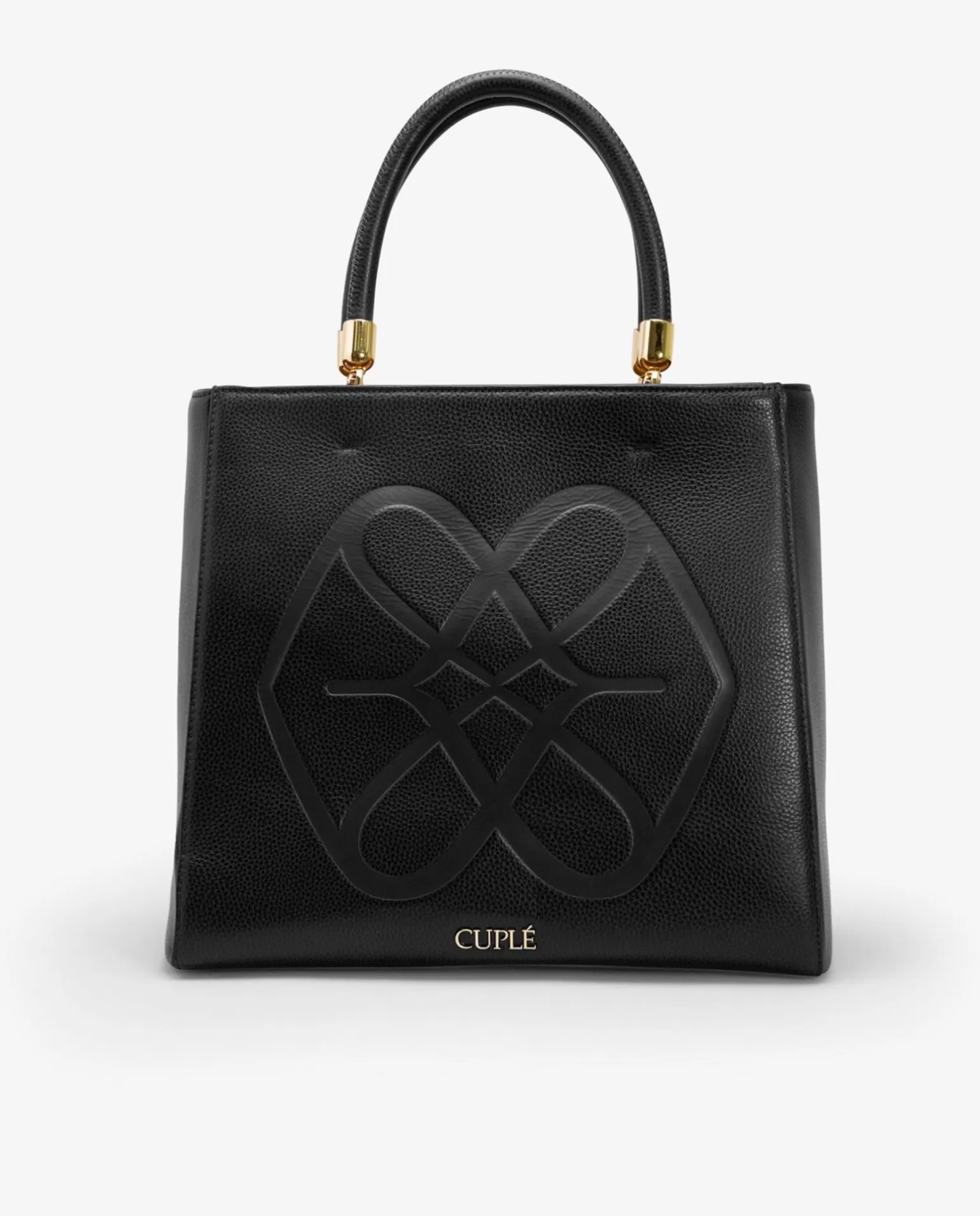 Mujer Cuplé Bolso Tote Logo Tecnopiel Negro