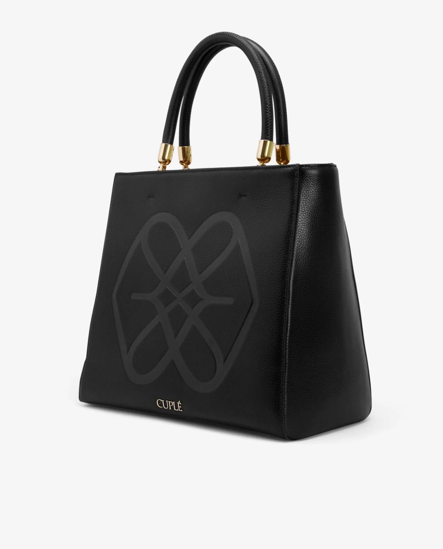 Mujer Cuplé Bolso Tote Logo Tecnopiel Negro