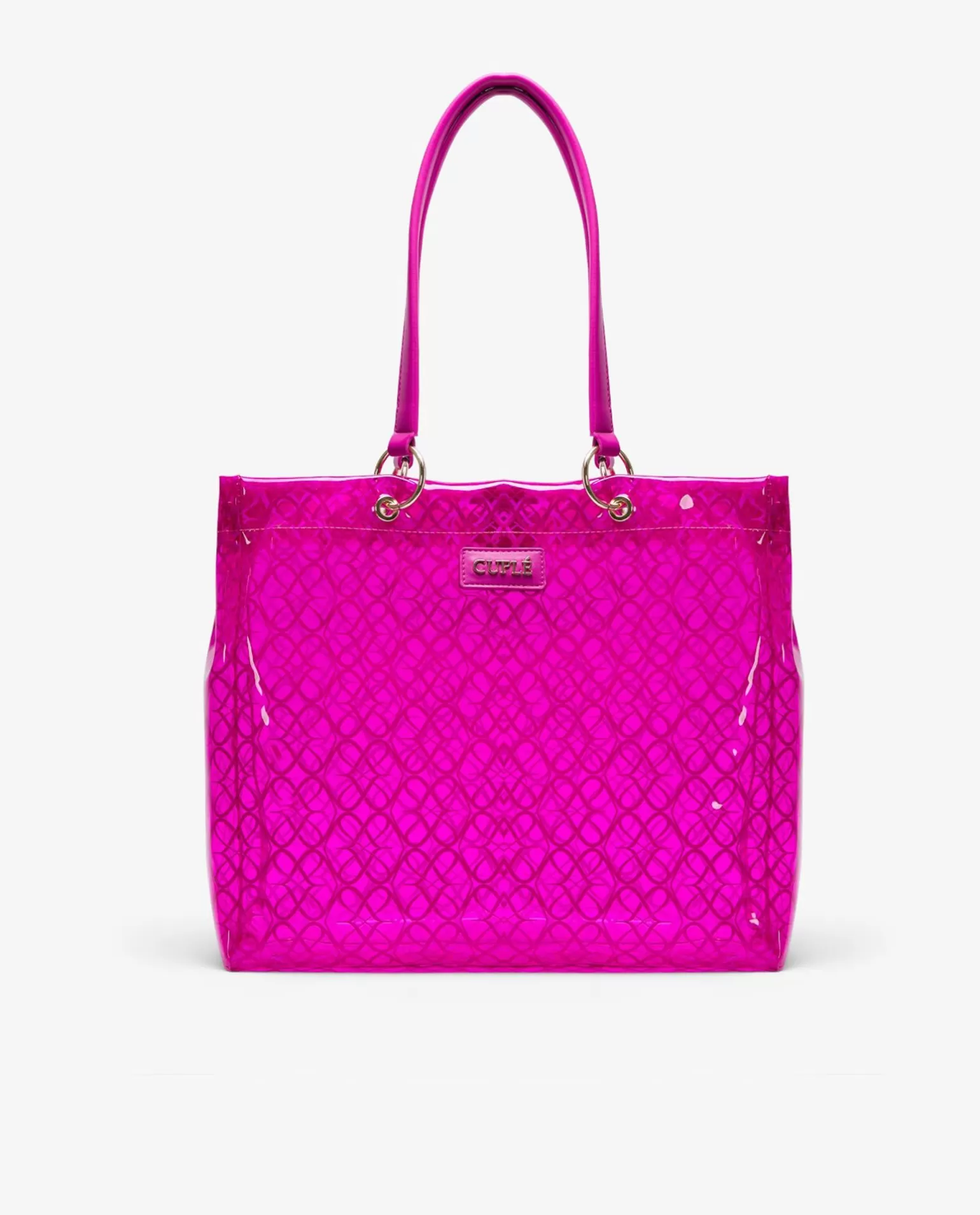 Mujer Cuplé Bolso Tote Vinilo Fucsia