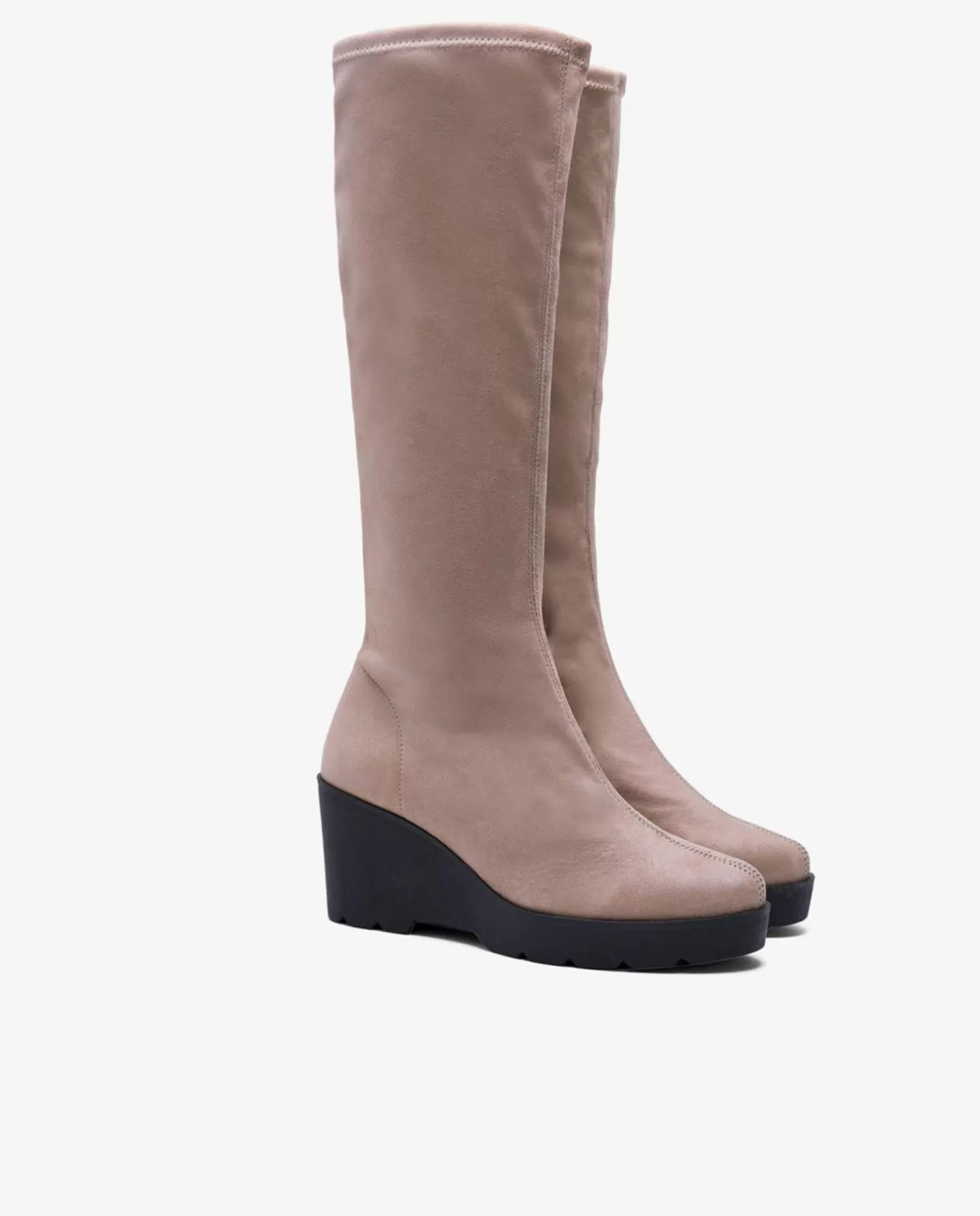 Mujer Cuplé Bota Alta Cuna Ultrasuede Strech Cuero