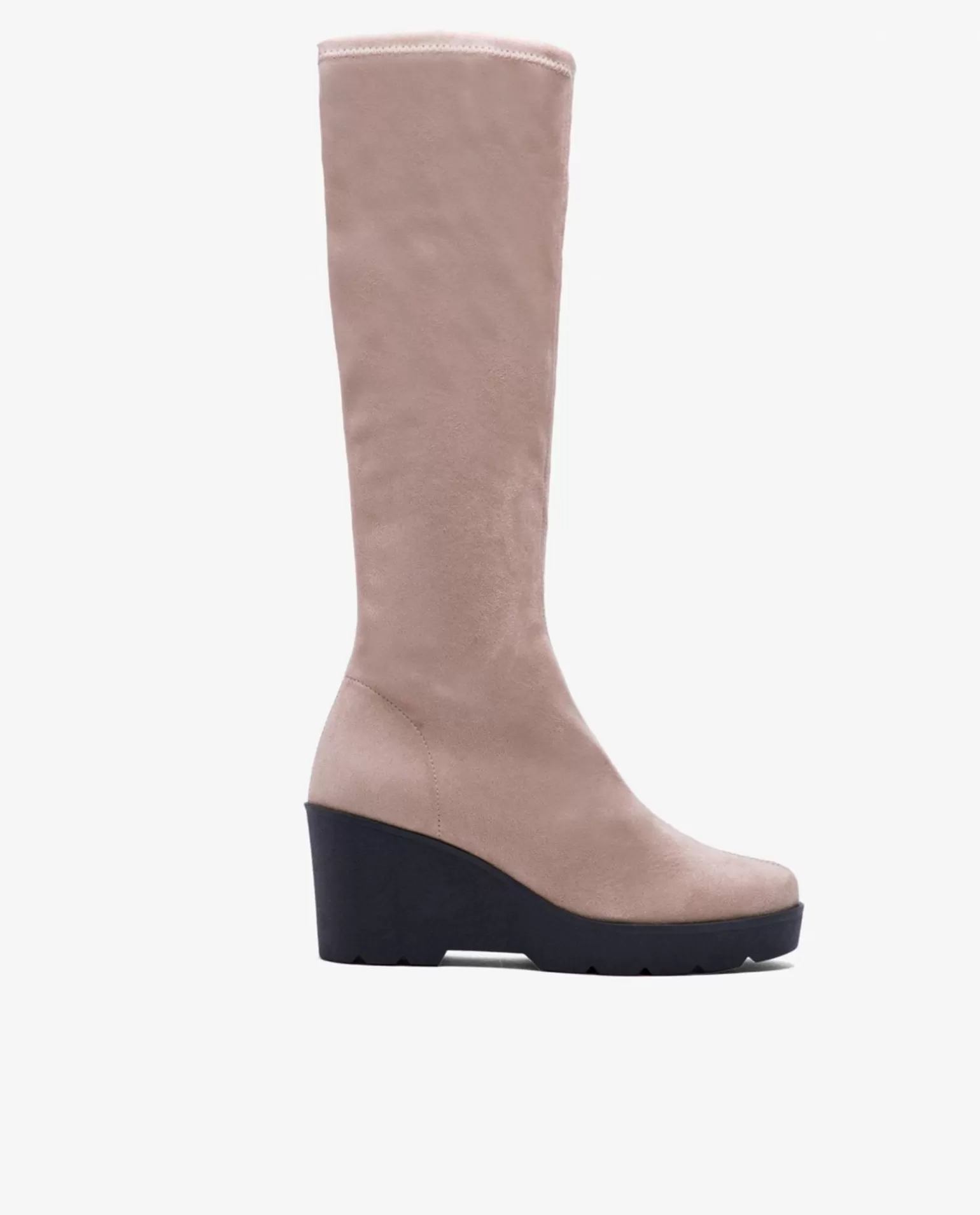 Mujer Cuplé Bota Alta Cuna Ultrasuede Strech Cuero