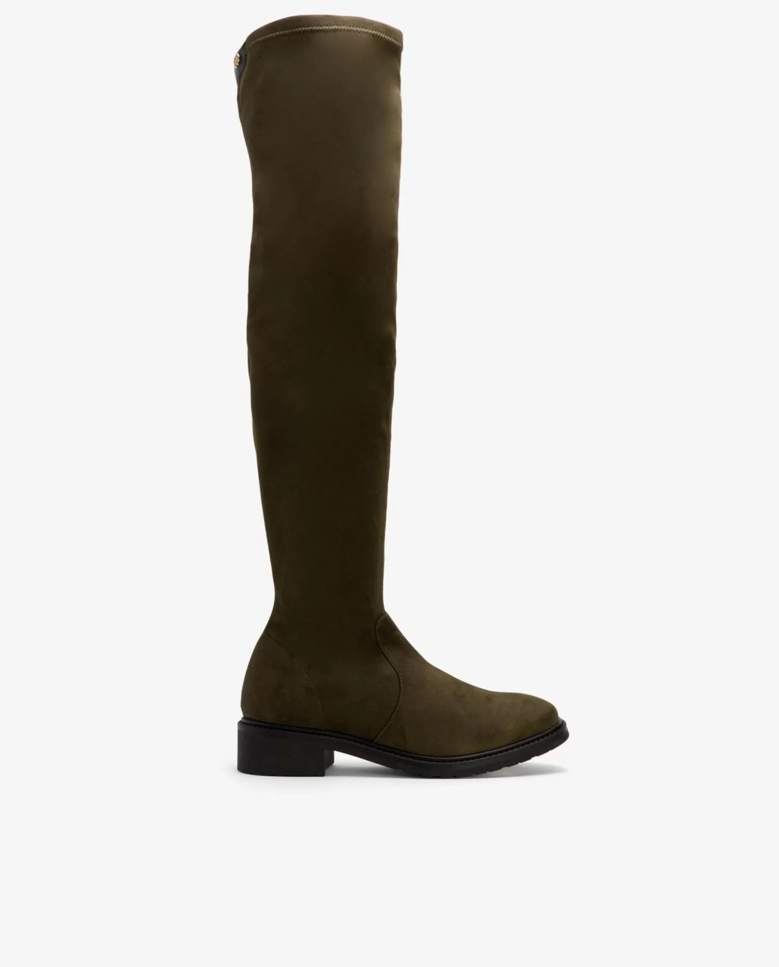 Mujer Cuplé Bota Alta Ultrasuede Strech Verde