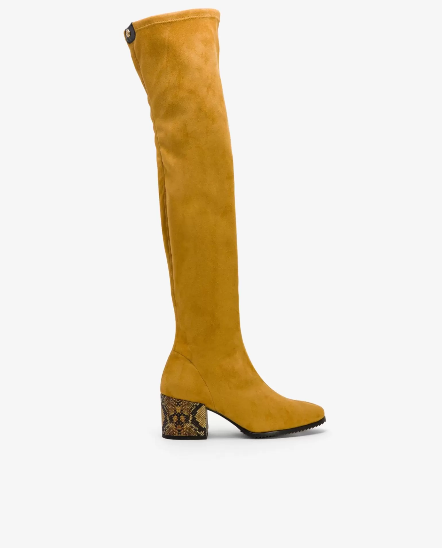 Mujer Cuplé Bota Mosquetera Strech Ultrasuede Strech Amarillo