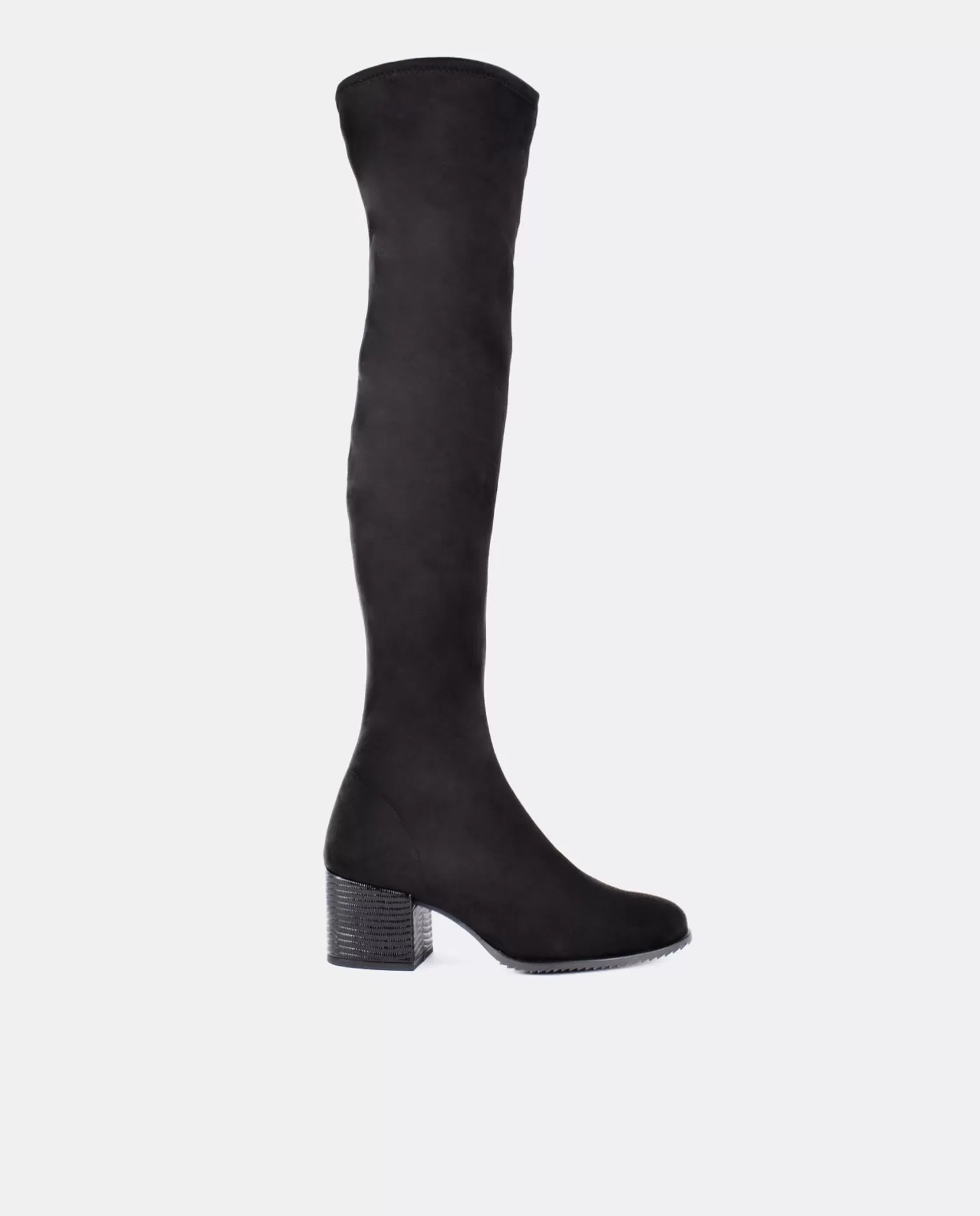 Mujer Cuplé Bota Mosquetera Strech Ultrasuede Strech Negro