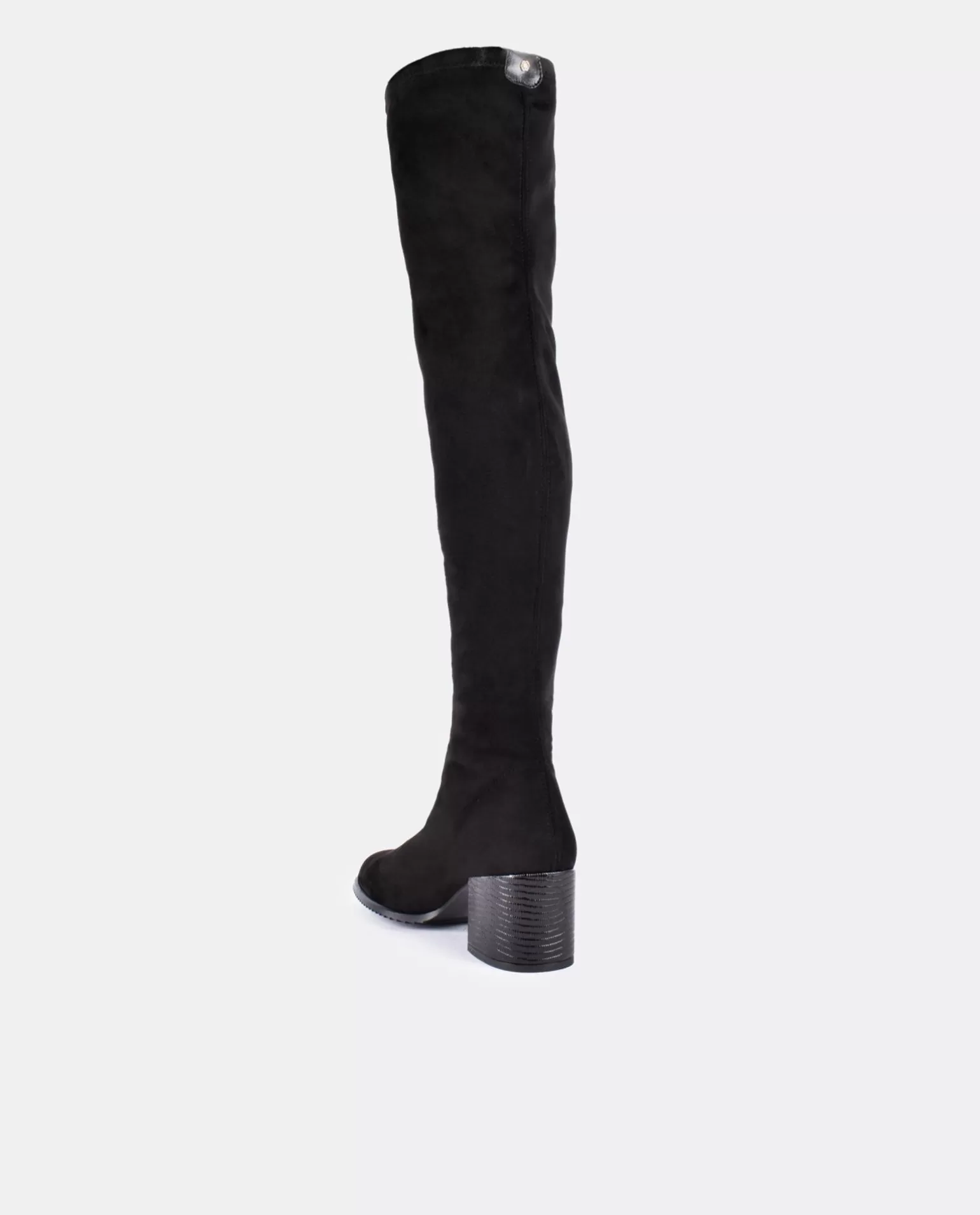 Mujer Cuplé Bota Mosquetera Strech Ultrasuede Strech Negro