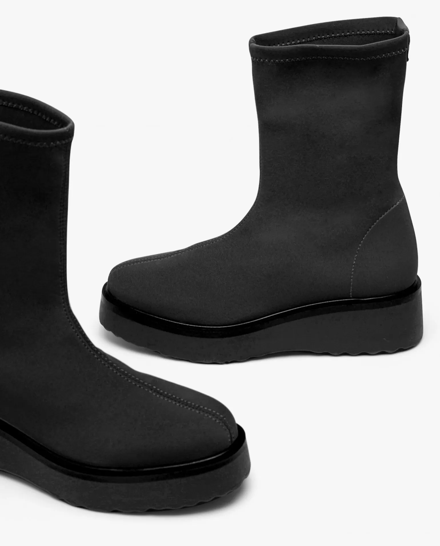 Mujer Cuplé Botin Calcetin Licra Strech Negro