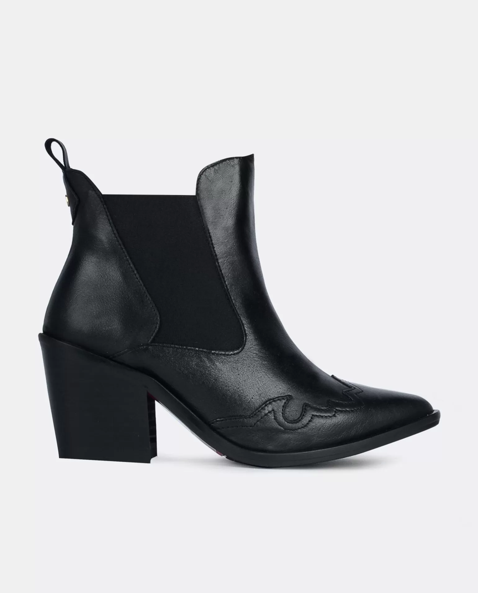 Mujer Cuplé Botin Cow Boy Napa Negro