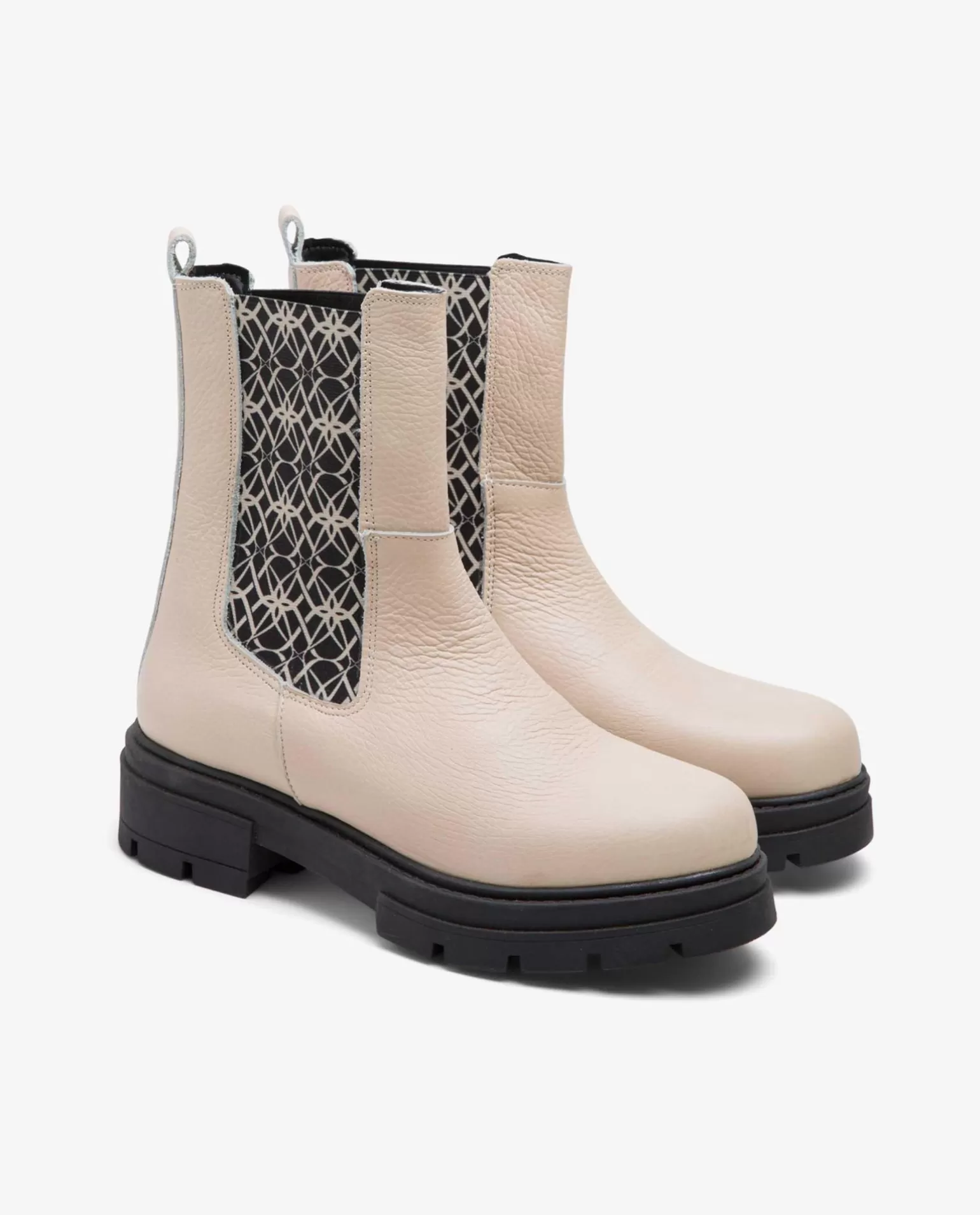 Mujer Cuplé Botin Elastico Napa Bugui Beig