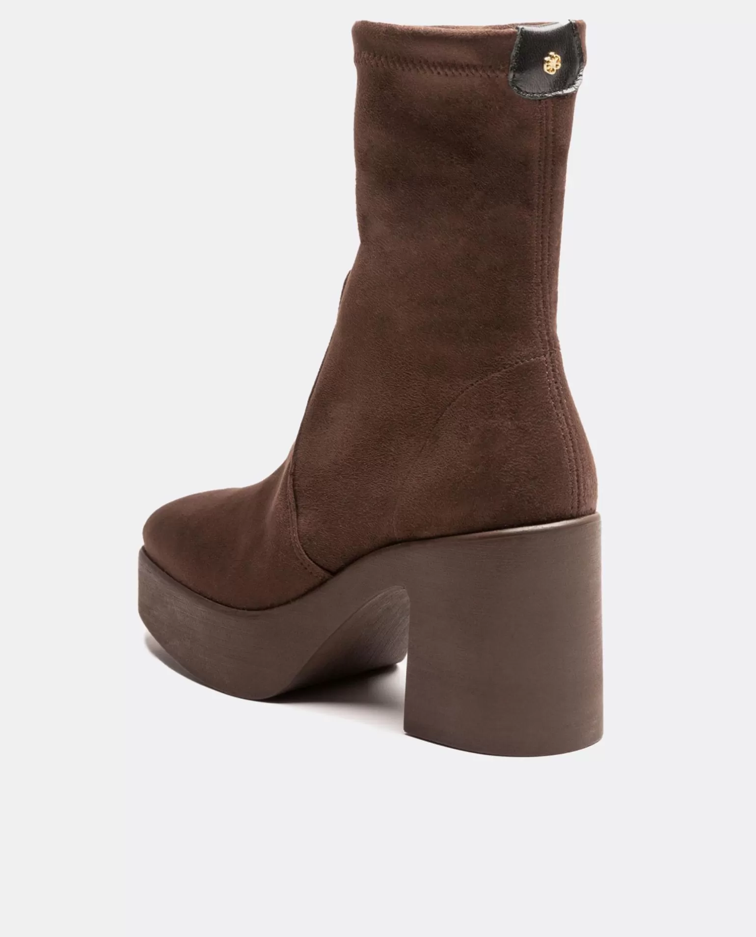 Mujer Cuplé Botin Plataforma Ultrasuede Strech Marron