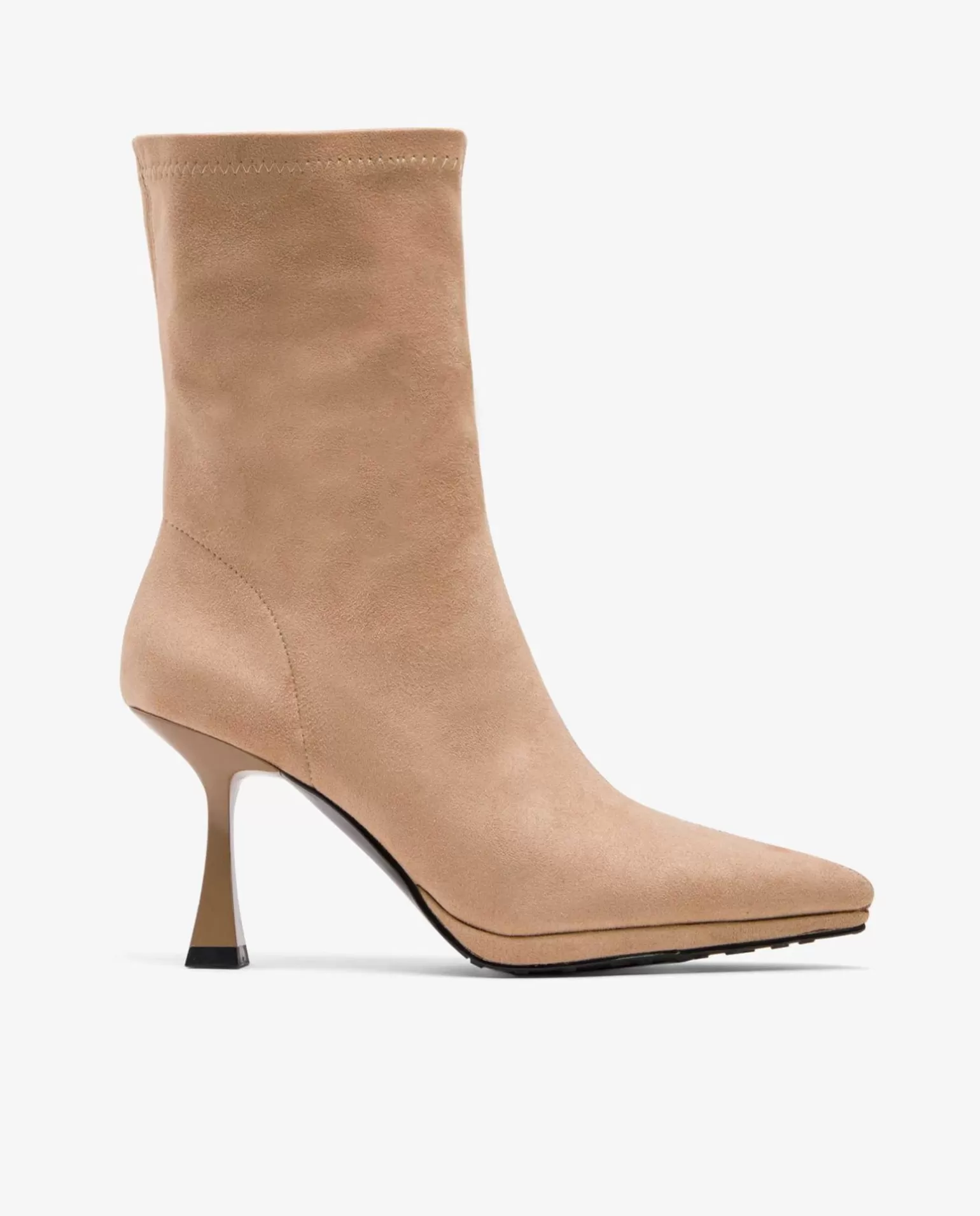 Mujer Cuplé Botin T/A Ultrasuede Strech Beig