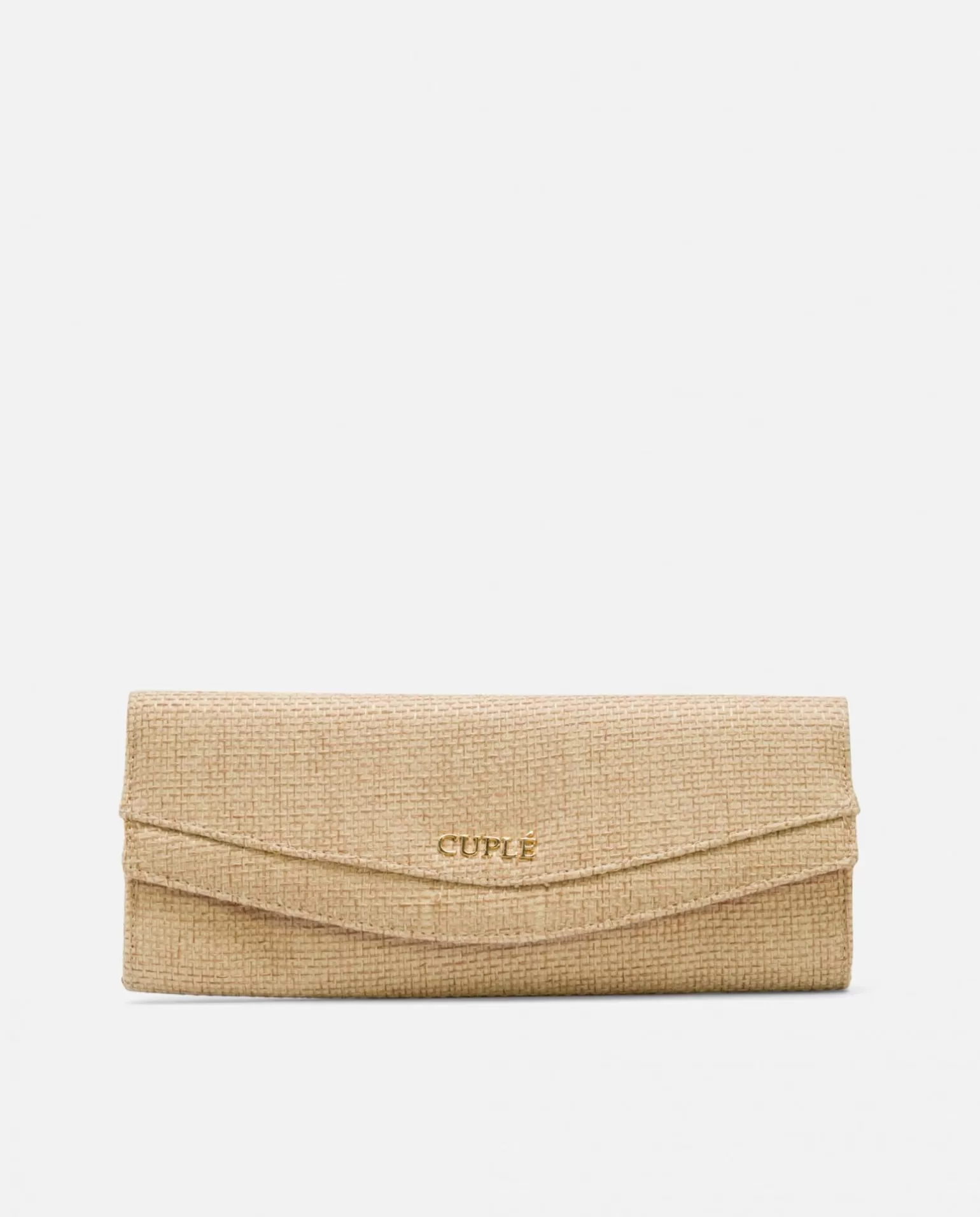 Mujer Cuplé Cartera Mano Solapa Textil Beig