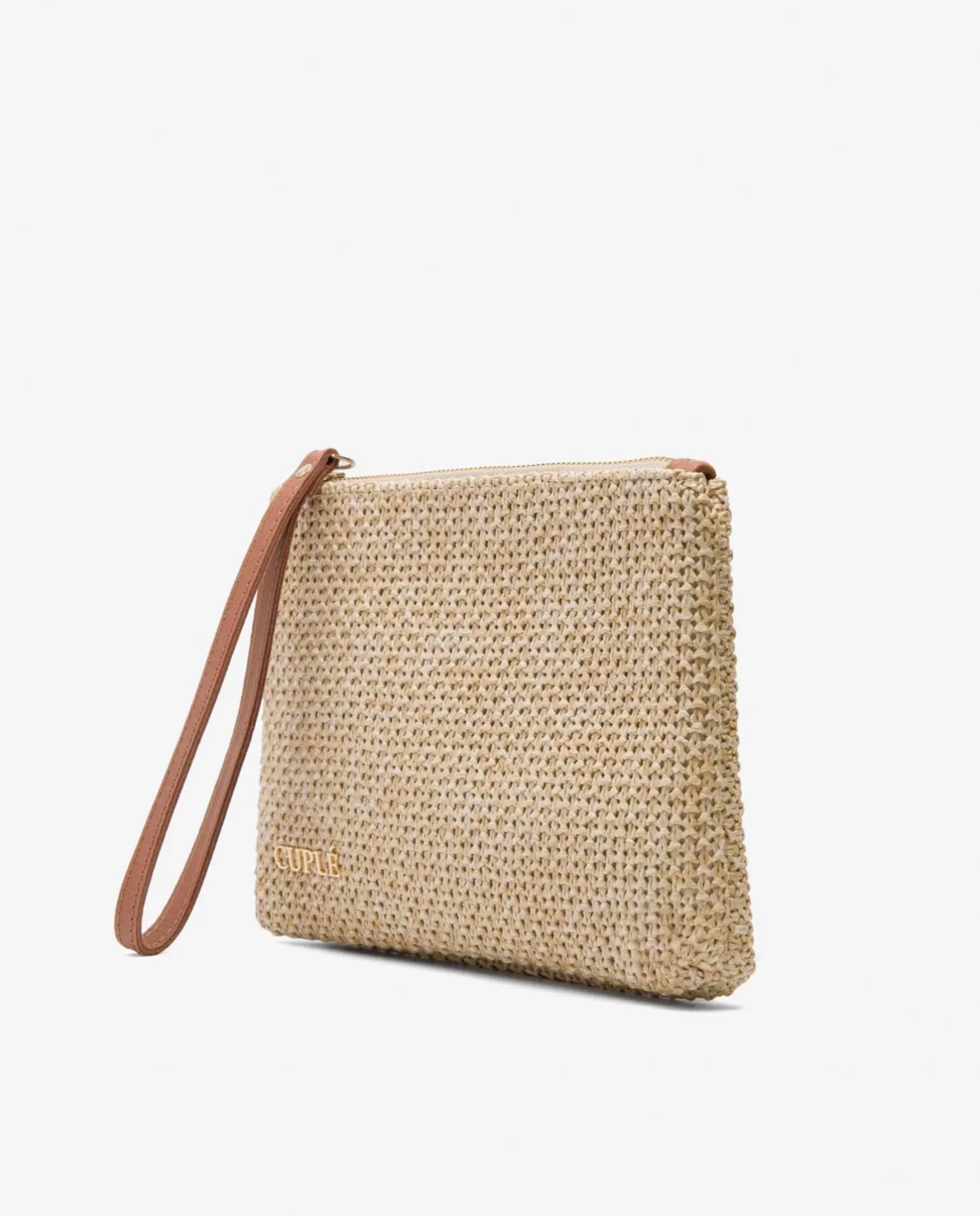 Mujer Cuplé Cartera Rafia Beig