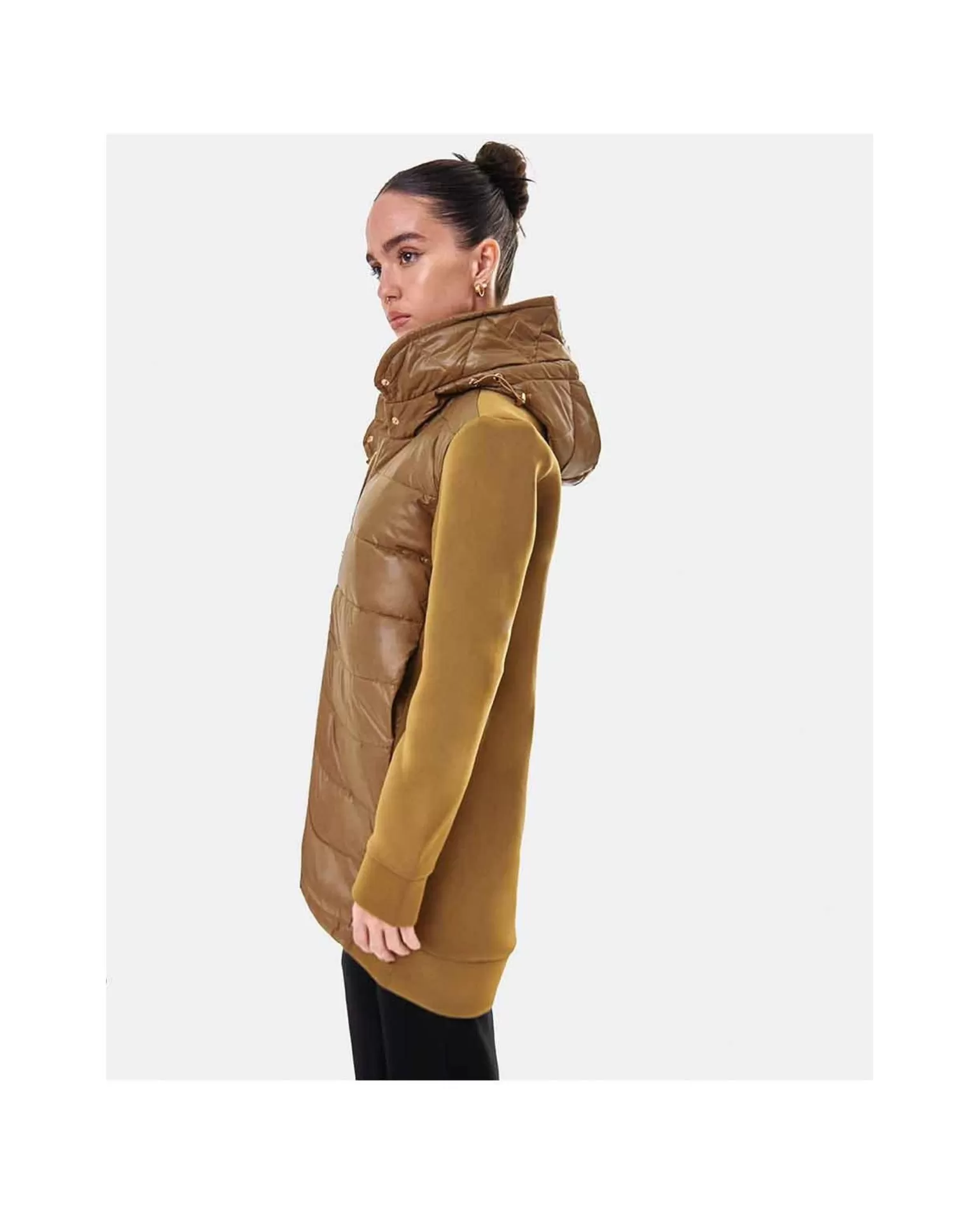 Mujer Cuplé Chaqueta Neopreno Larga Neopreno Verde