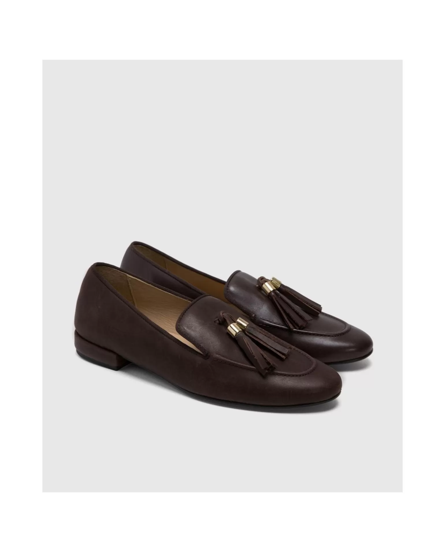 Mujer Cuplé Mocasin Santander Napa Marron