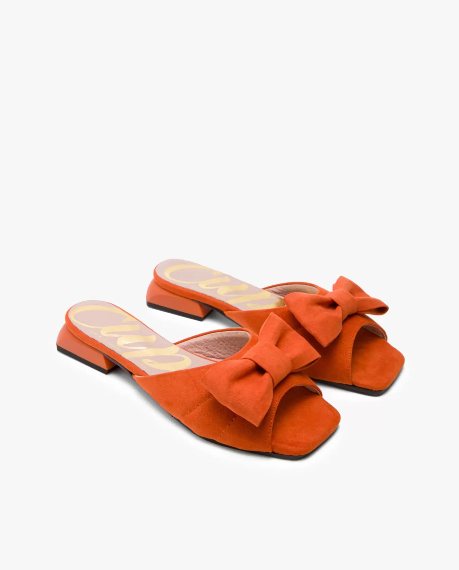 Mujer Cuplé Pala Acolchada Ultrasuede Naranja