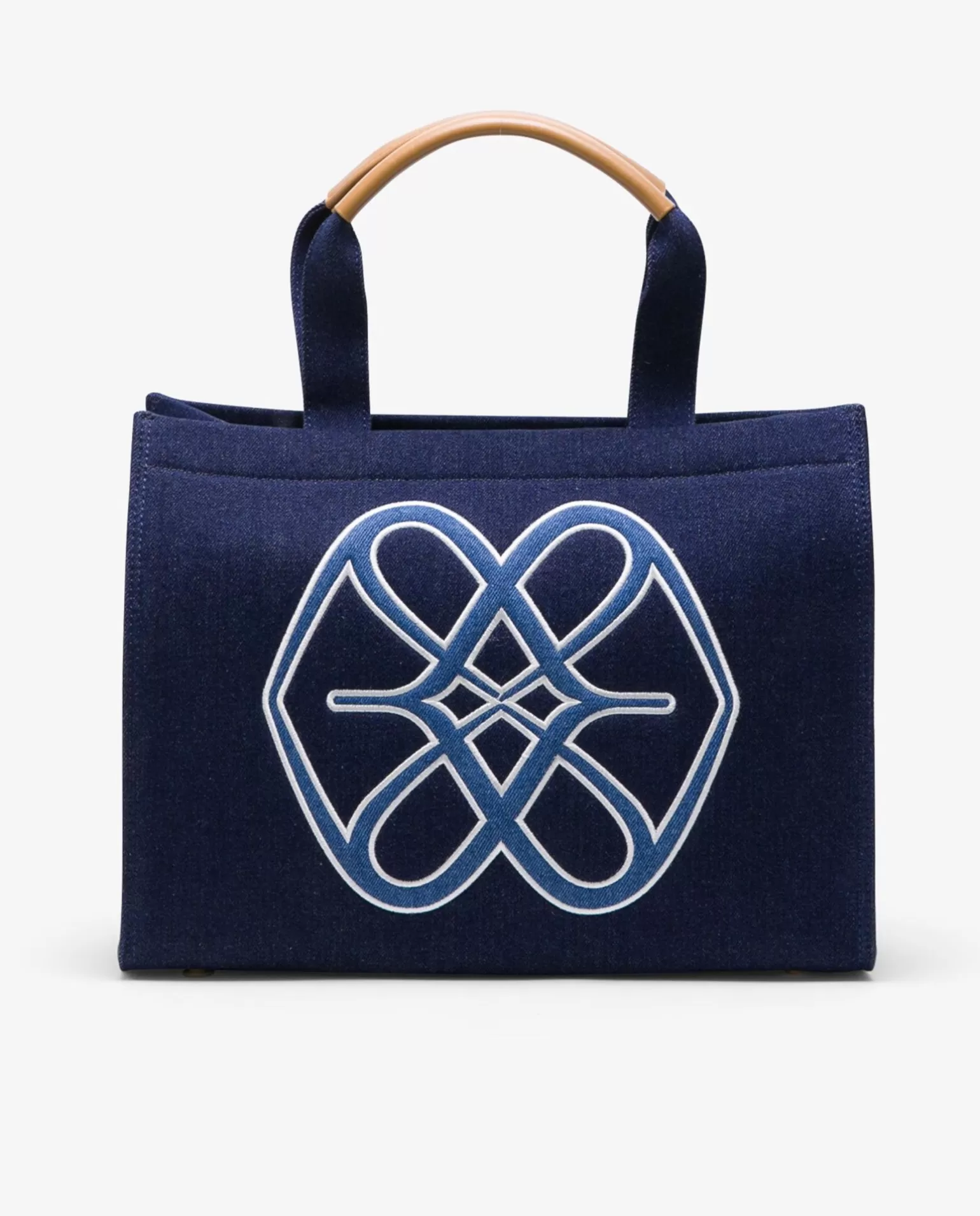 Mujer Cuplé Shopper Logo Vaquero Marino