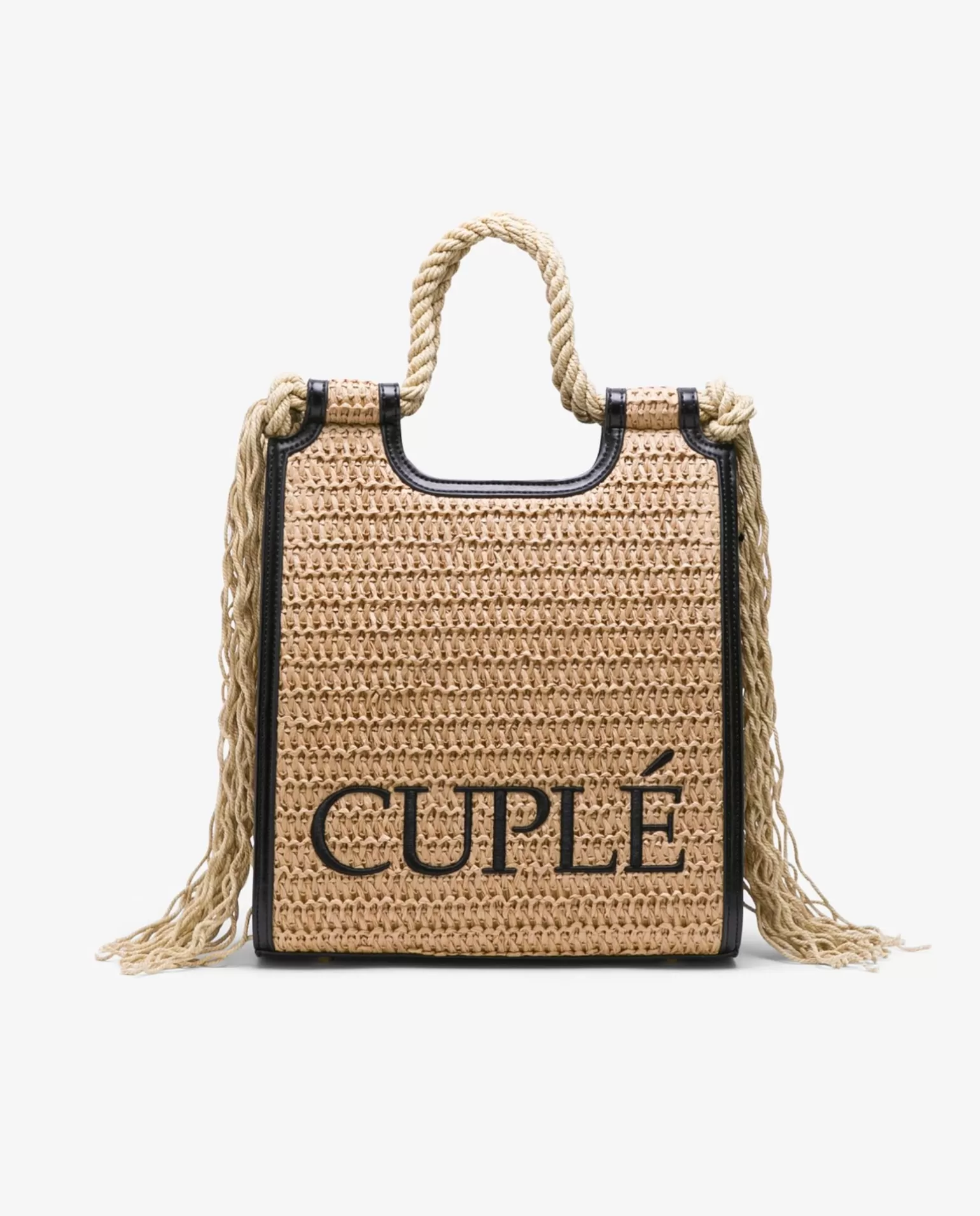 Mujer Cuplé Shopper Rafia Beig