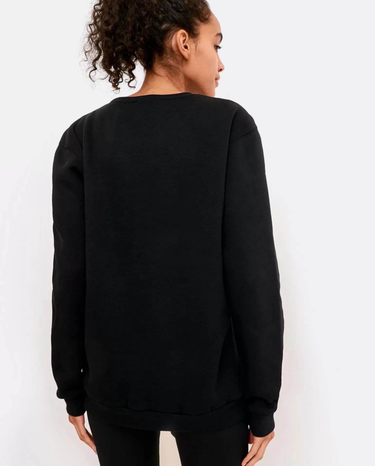 Mujer Cuplé Sudadera Punto Sudadera Negro