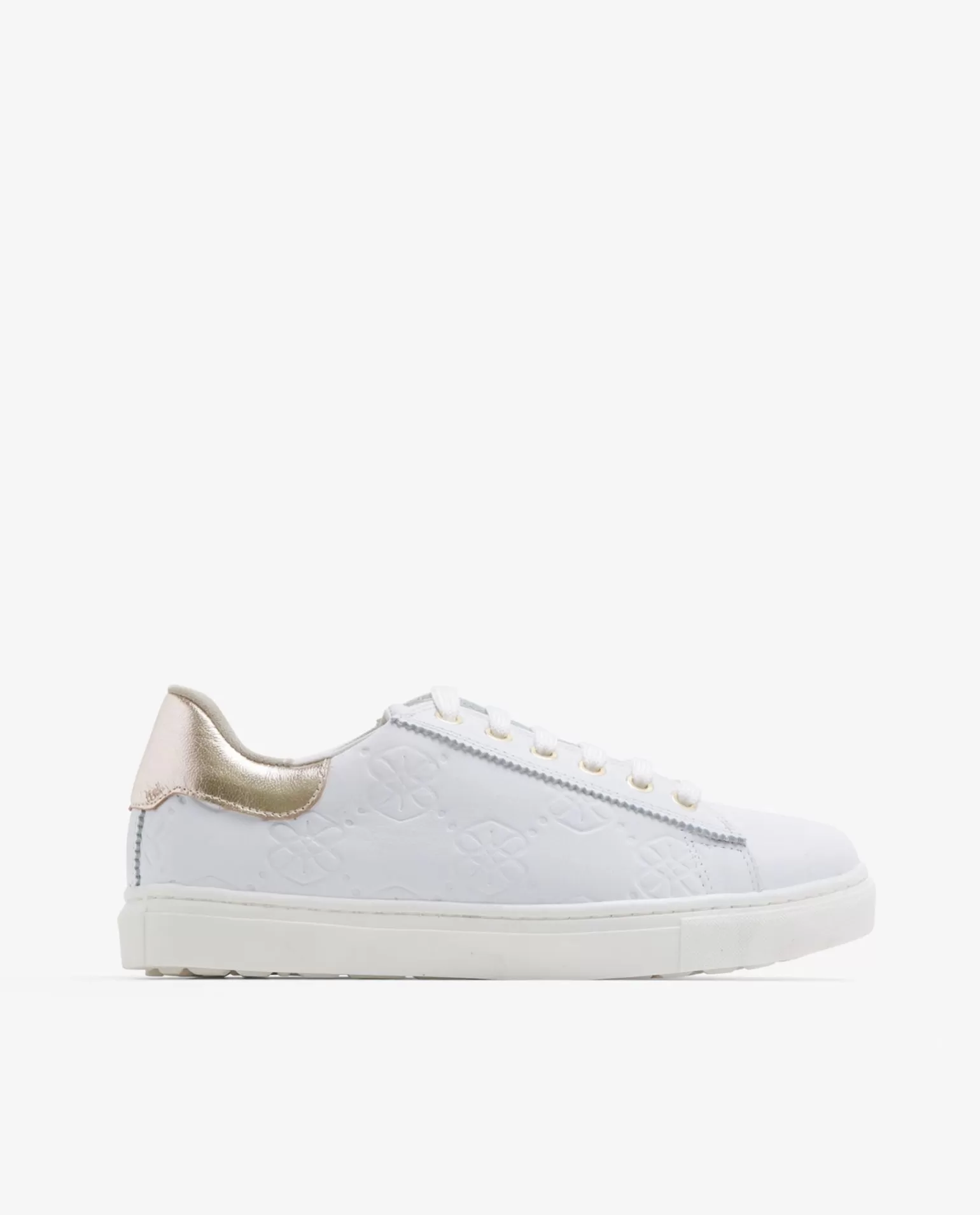 Mujer Cuplé Zapatillas Piel Logos Blanco